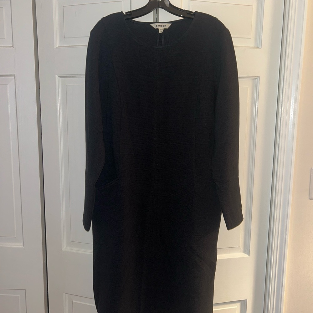 Boden Black Long Sleeve Dress